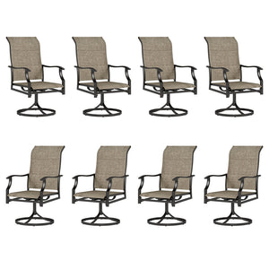 Patio Upgraded Padded High Back Dining Chairs for Porch, Deck, Backyard PHI VILLA