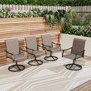 Patio 2-Piece Textliene Fixed Chair for Dining Garden PHI VILLA