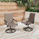 Patio 2-Piece Textliene Fixed Chair for Dining Garden PHI VILLA