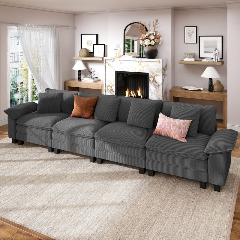 Phi Villa Large Living Room Sofa Couch Corduroy
