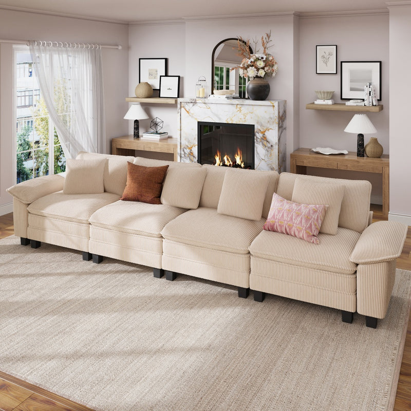 Phi Villa Large Living Room Sofa Couch Corduroy