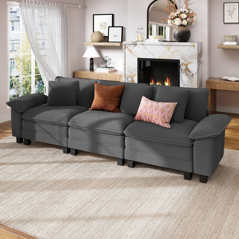 Phi Villa Large Living Room Sofa Couch Corduroy