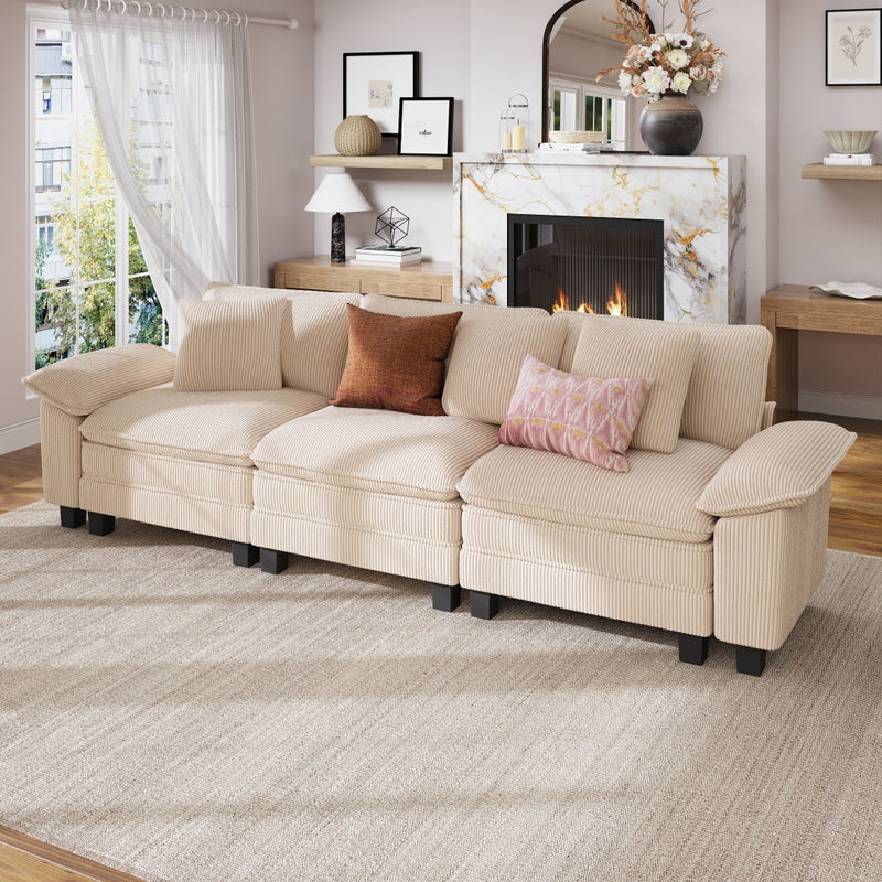 Phi Villa Large Living Room Sofa Couch Corduroy