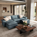 Living Room Modular Sectional Sofa Couch Cloud-like Chenille with Ottoman