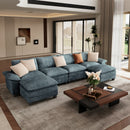 Living Room Modular Sectional Sofa Couch Cloud-like Chenille with Ottoman