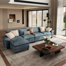 Living Room Modular Sectional Sofa Couch Cloud-like Chenille with Ottoman