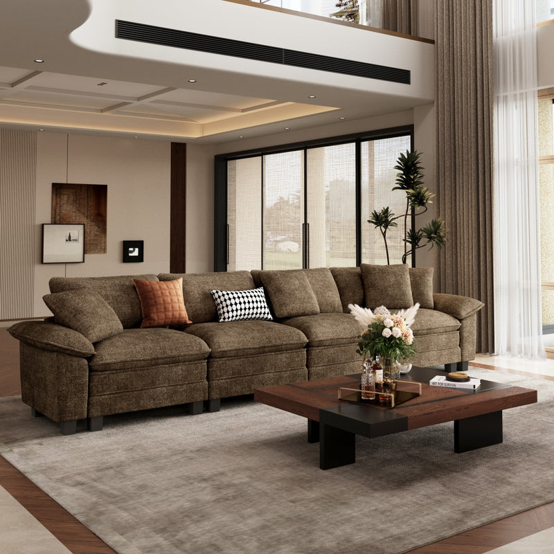Phi Villa Large Living Room Sofa Couch Chenille