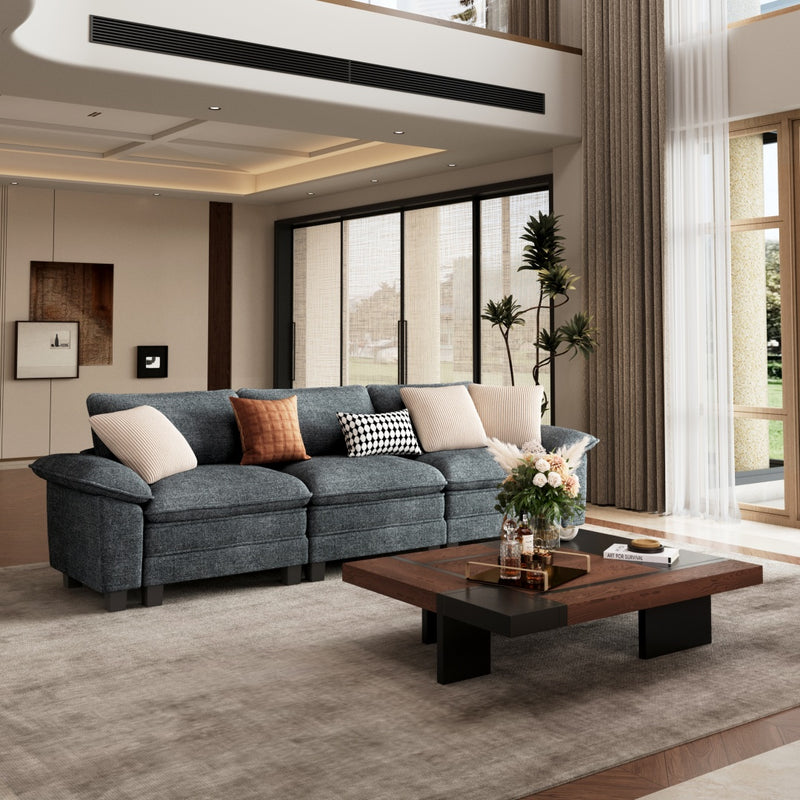 Phi Villa Large Living Room Sofa Couch Chenille