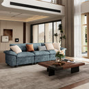 Cloud-like Living Room Sofa Couch Teal Chenille Set