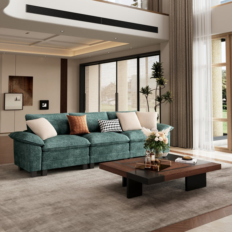 Phi Villa Large Living Room Sofa Couch Chenille