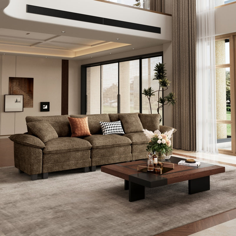 Phi Villa Large Living Room Sofa Couch Chenille