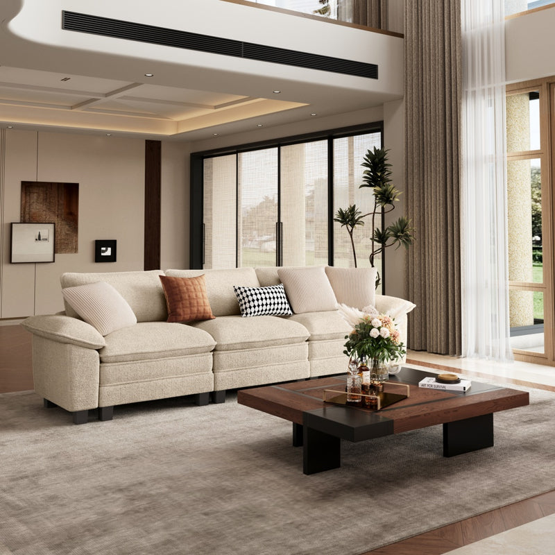 Phi Villa Large Living Room Sofa Couch Chenille