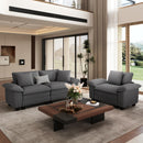 Cloud-like Living Room Sofa Couch Modular Sectional Corduroy Large Set