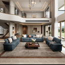 Living Room Sofa Teal Chenille Cloud-like Couch Modular Sectional Large Set