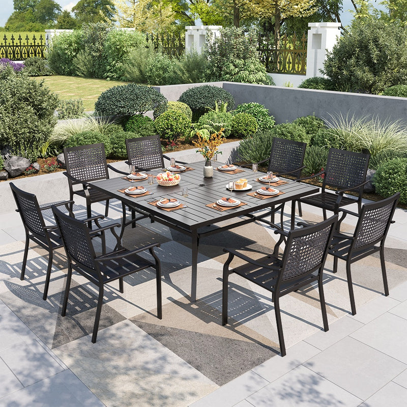 9-Piece Patio Dining Set with 60