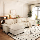 Cloud-like Living Room Sofa Couch Modular Sectional Large Set Dual Fabric