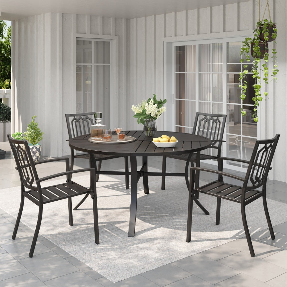 Diamond 5-Piece Outdoor Dining Set with 42" Round Table