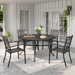 Diamond 5-Piece Outdoor Dining Set with 42" Round Table