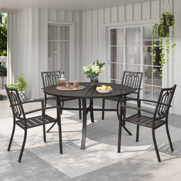 Diamond 5-Piece Outdoor Dining Set with 42" Round Table