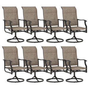 Patio Upgraded Padded High Back Dining Chairs for Porch, Deck, Backyard PHI VILLA