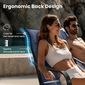 Patio Upgraded Padded Swivel Dining Chairs for Porch, Deck, Backyard PHI VILLA