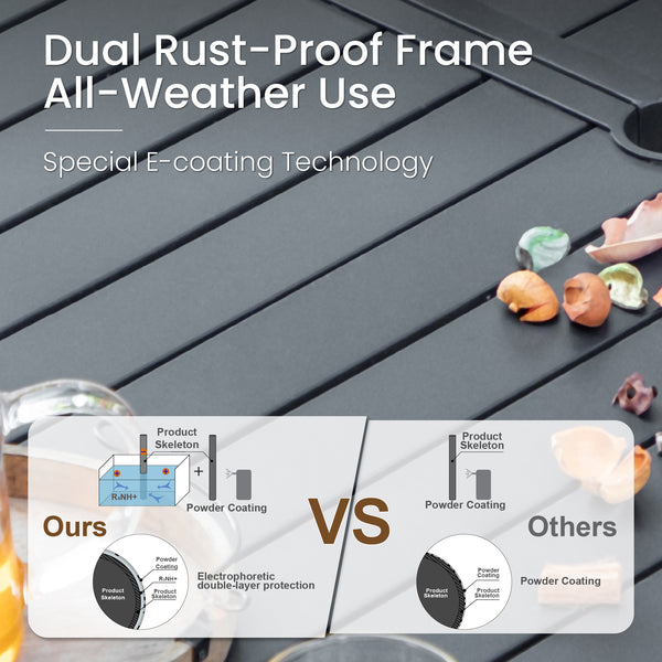 Diamond 7-Piece Patio Dining Set with Enlarged Table