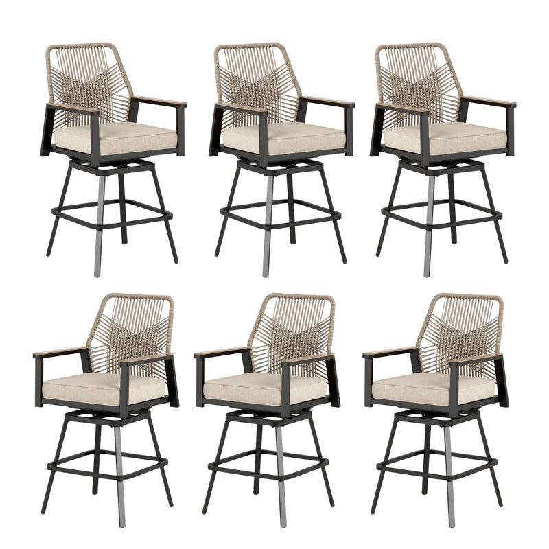 Phi Villa Mirage Rope-art High Bar Stools for Outdoor Pub