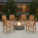 Outdoor Acacia Wood & Wicker Dining Chairs for Balcony PHI VILLA