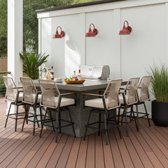 Phi Villa Mirage Rope-art High Bar Stools for Outdoor Pub