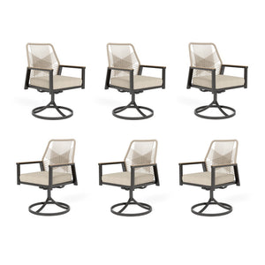 Mirage Rattan Rope Patio Dining Chairs-Phi Villa