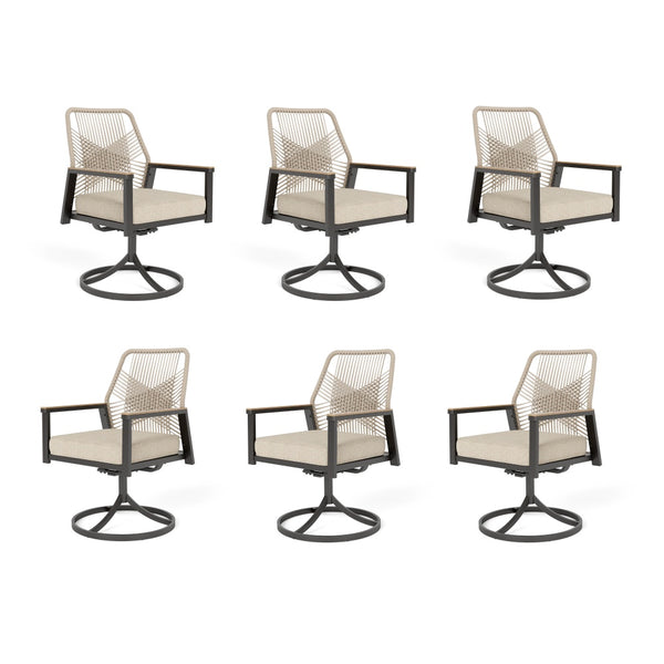 Mirage Rattan Rope Patio Dining Chairs-Phi Villa