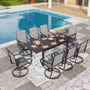 7/9-Piece Patio Dining Set with Extendable Table for Garden, Backyard PHI VILLA