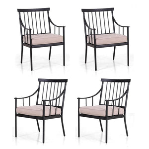 Linea Steel Fixed Chairs for Outdoor Dining