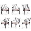 Streamline Steel Fixed Chairs for Outdoor Dining