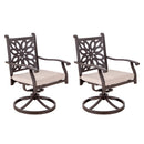 PHI VILLA Cast Aluminum Patio Dining Chairs