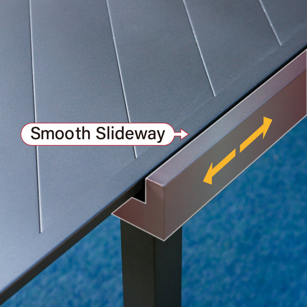 Phi Villa 13-Person Outdoor Patio Furniture Combination Set With Rattan Sofa Set, Dining Set, and Square Umbrella