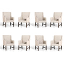 PHI VILLA Patio Textilene Fabric Padded Fixed Dining Chairs, Set of 2