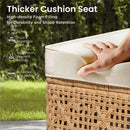 4-Seater Budget-Friendly Bohemian Wicker and Wood Garden Sofa Set