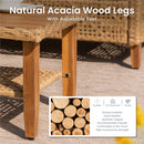 4-Seater Budget-Friendly Bohemian Wicker and Wood Garden Sofa Set