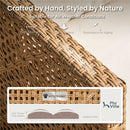 4-Seater Budget-Friendly Bohemian Wicker and Wood Garden Sofa Set