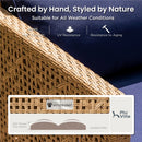 4-Seater Budget-Friendly Bohemian Wicker and Wood Garden Sofa Set