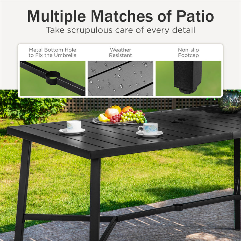 7-Piece Patio Bar Set with 6 Bar Stools for Poolside, Graden PH VILLA
