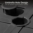 9-Pcs Patio Dining Set with 60" Square Table and Fashionable Steel Chairs