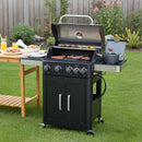 46,700 BTU 4-Burners Gas BBQ Grill with Side Burner-Captiva Designs