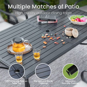 Linea 7-Piece Patio Dining Set with Rectangle Table