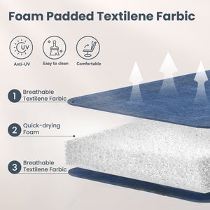 Patio Upgraded Padded Swivel Dining Chairs for Porch, Deck, Backyard PHI VILLA