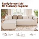 Phi Villa 104" Deluxe Indoor Modular Cloud Sectional Couch Assembly-free Ready-to-use Sofa