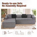 Phi Villa 104" Deluxe Indoor Modular Cloud Sectional Couch Assembly-free Ready-to-use Sofa