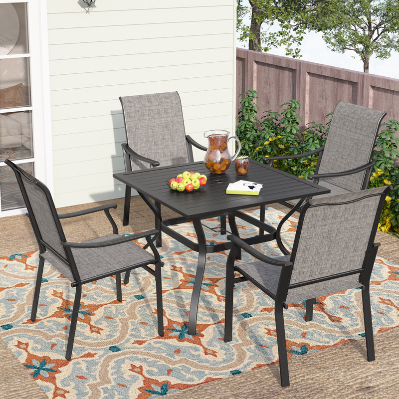 5-Piece Patio Textliene Dining Set for Garden PHI VILLA