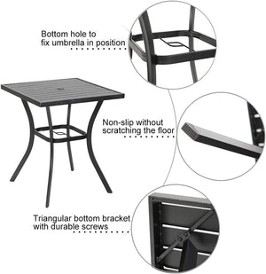 Outdoor Bohemian Swivel Bar Stools Set for Garden, Bar-PHI VILLA